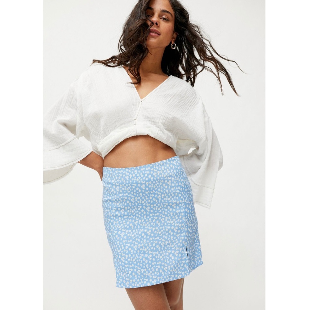 Daisy Street Kaya Notched Mini Skirt